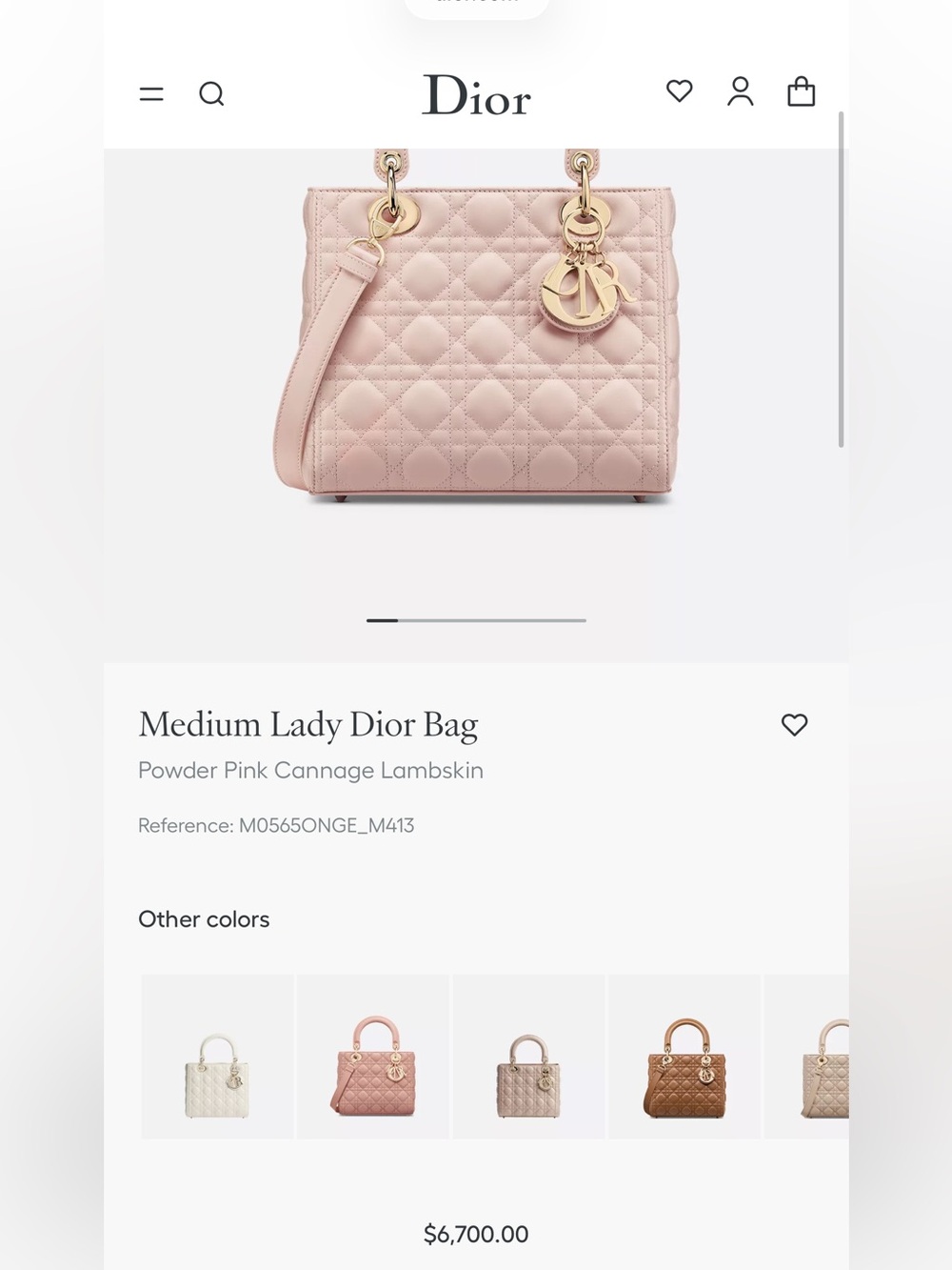 Lady Dior medium Quilted Satchel in Blush Pink with Gold Hardware. Sale price ! - Picture 9 of 13